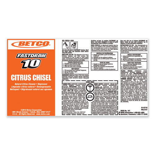 Citrus Chisel, aroma cítrico, botella de 2 l, 4/cartón
