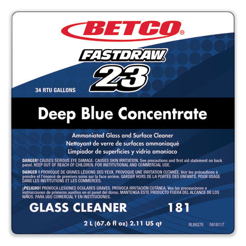 Limpiador de vidrios y superficies Deep Blue, botella de 2 L, 4/cartón