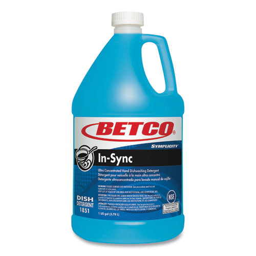 Symplicity In-sync Premium Hand Dishwashing Detergent, Fresh Ozonic Scent, 1 Gal Bottle, 4/carton