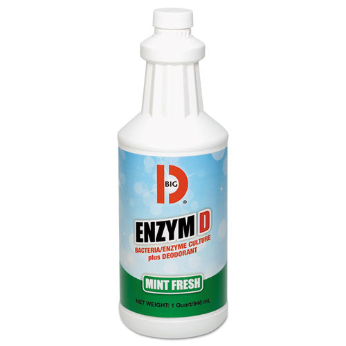 Enzym D Digester Liquid Deodorant, Lemon, 32 Oz Bottle, 12/carton