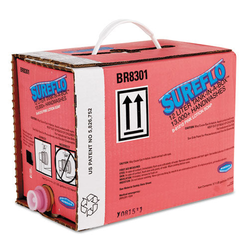 Sureflo Pink Lotion Soap Cartridge, Unscented, 12 L Tank Cartridge