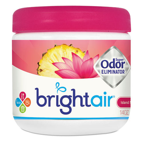 Super Odor Eliminator, Island Nectar And Pineapple, Pink, 14 Oz Jar, 6/carton