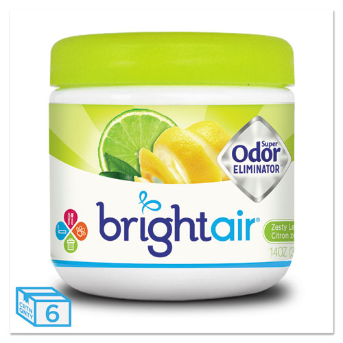 Super Odor Eliminator, Zesty Lemon and Lime, tarro de 14 oz, 6/cartón