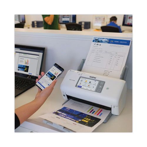 Escáner de escritorio profesional Ads-4700w, resolución óptica de 600 ppp, alimentador automático de documentos de 80 hojas