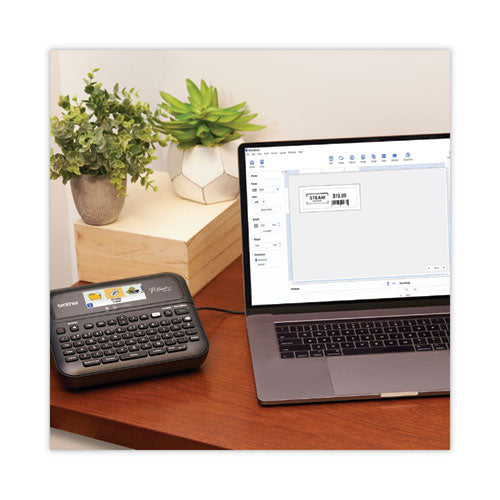 Rotuladora conectada profesional empresarial P-touch, velocidad de impresión de 30 mm/s, 10,2 x 4,8 x 12,6