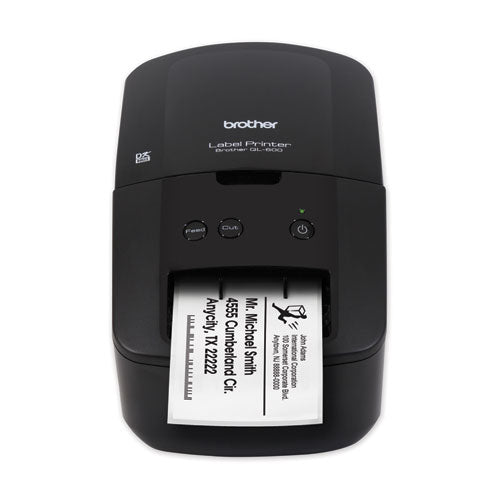Ql-600 Economic Desktop Label Printer, 44 Labels/min Print Speed, 5.1 X 8.8 X 6.1