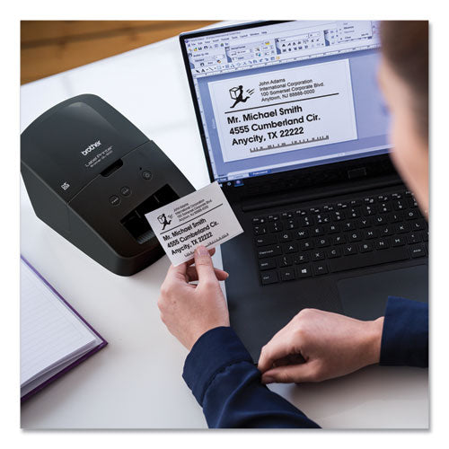 Impresora de etiquetas de escritorio económica Ql-600, velocidad de impresión de 44 etiquetas/min, 5,1 x 8,8 x 6,1