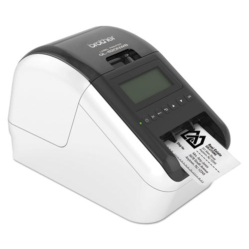 Impresora de etiquetas profesional ultra flexible Ql-820nwb, velocidad de impresión de 110 etiquetas/min, 5 x 9,37 x 6