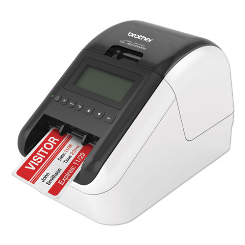 Impresora de etiquetas profesional ultra flexible Ql-820nwb, velocidad de impresión de 110 etiquetas/min, 5 x 9,37 x 6