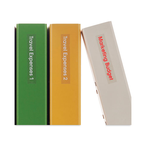 Cartuchos de cinta Tc para etiquetadoras P-touch, 0,47" x 25,2 pies, rojo sobre transparente, 2/paquete