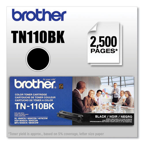 Tn110bk Toner, 2,500 Page-yield, Black