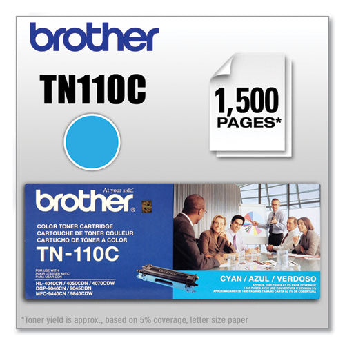 Tn110c Toner, 1,500 Page-yield, Cyan