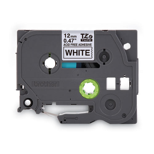 Cartucho de cinta Tz Photo-safe para etiquetadoras P-touch, 0,47" x 26,2 pies, negro sobre blanco