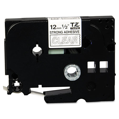 Tze Extra-strength Adhesive Laminated Labeling Tape, 0.35" X 26.2 Ft, Black On White