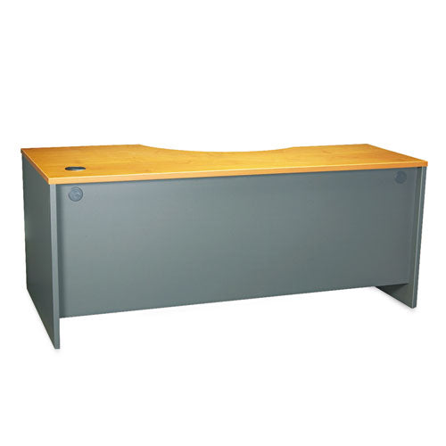 Módulo de escritorio de esquina izquierda de la colección Serie C, 71.13" x 35.5" x 29.88", Hansen Cherry/gris grafito