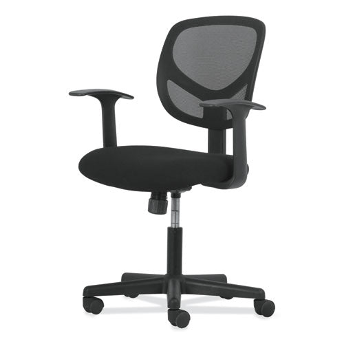 1-oh-dos sillas de trabajo con respaldo medio, soporta hasta 250 lb, altura del asiento de 17" a 22", color negro