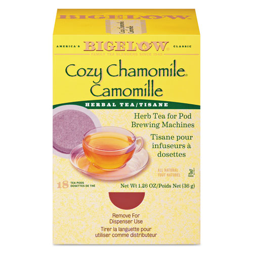 Cápsulas de té de hierbas Cozy Chamomile, 1.90 oz, 18/caja