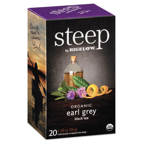 Steep Tea, Earl Grey, bolsa de té de 1.28 oz, 20/caja