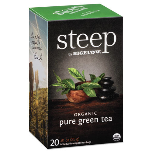 Steep Tea, Pure Green, bolsa de té de 0.91 oz, 20/caja