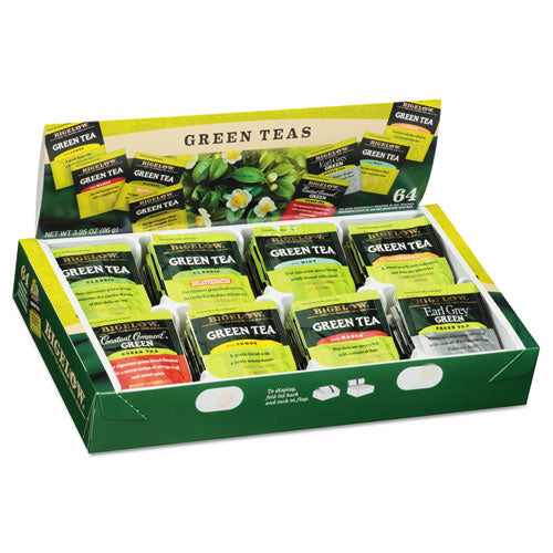 Surtido de té verde, bolsitas de té, 64/caja, 6 cajas/cartón