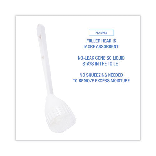 Cone Bowl Mop, 10" Handle, 2" Mop Head, White, 25/carton