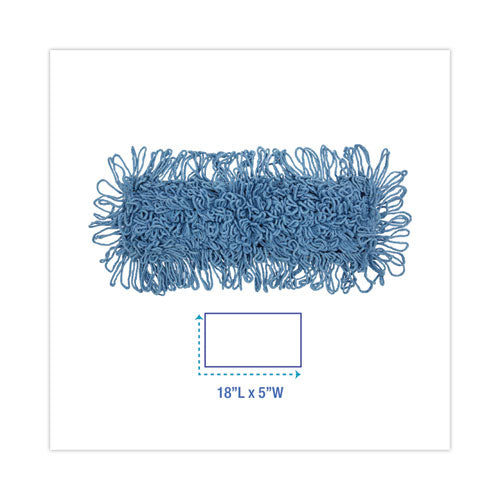 Mop Head, Dust, Looped-end, Cotton/synthetic Fibers, 18 X 5, Blue