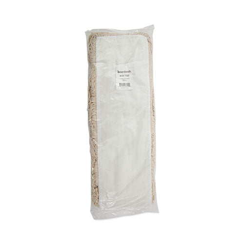 Industrial Dust Mop Head, Hygrade Cotton, 60w X 5d, White
