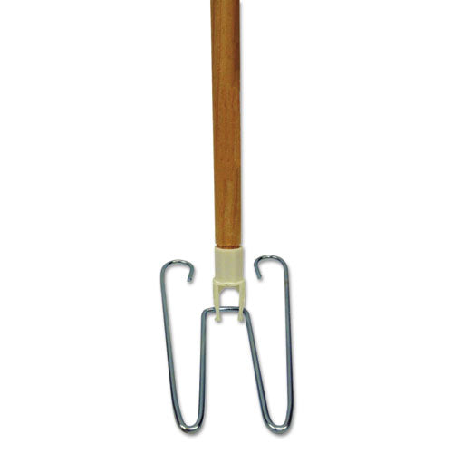 Wedge Dust Mop Head Frame/lacquered Wood Handle, 0.94" Dia X 48" Length, Natural