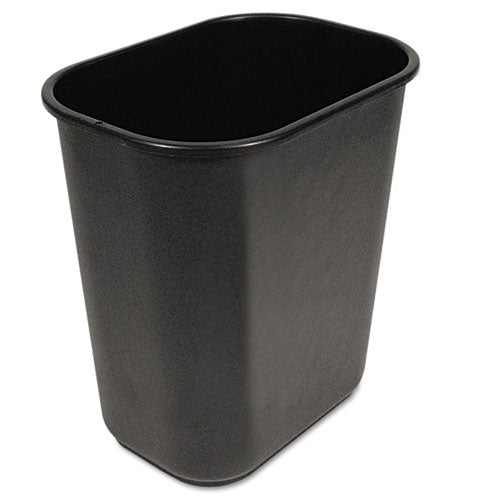 Papelera de lados blandos, 14 qt, plástico, negro