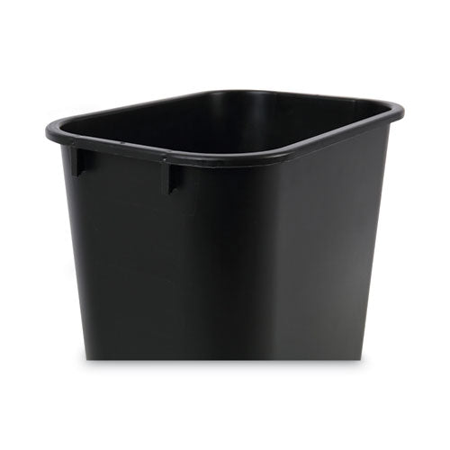 Papelera de lados blandos, 14 qt, plástico, negro