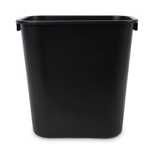 Papelera de lados blandos, 14 qt, plástico, negro