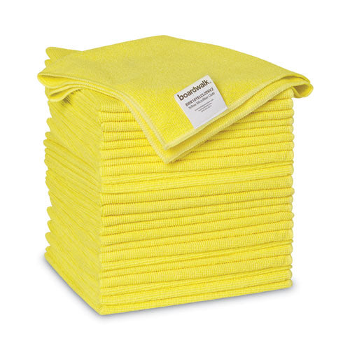 Microfiber Cleaning Cloths, 16 X 16, Yellow, 24/pack