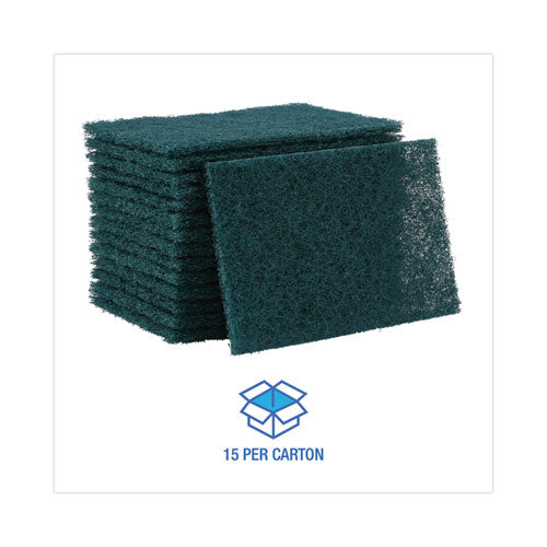 Heavy-duty Scour Pad, 6 X 9, Green 15/carton