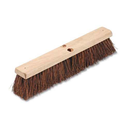 Floor Brush Head, 3.25" Maroon Stiff Polypropylene Bristles, 24" Brush