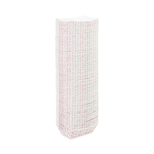 Cestas de papel para alimentos, capacidad de 0,25 lb, 2,69 x 1,05 x 4, rojo/blanco, 1000/cartón