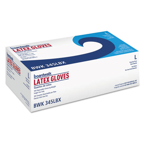 General-purpose Latex Gloves, Powder-free, 4.4 Mil, Large, Natural, 100/box