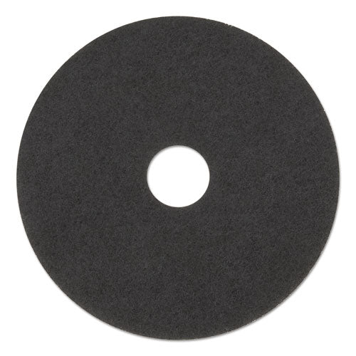 Stripping Floor Pads, 13" Diameter, Black, 5/carton