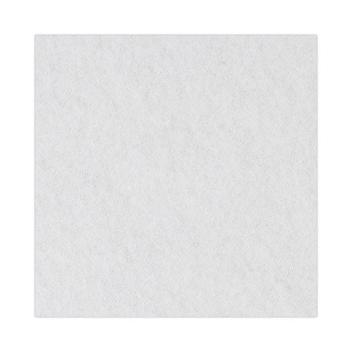 Polishing Floor Pads, 15" Diameter, White, 5/carton