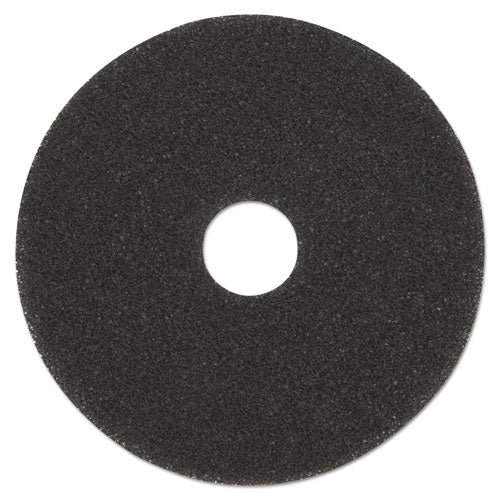 High Performance Stripping Floor Pads, 17" Diameter, Black, 5/carton