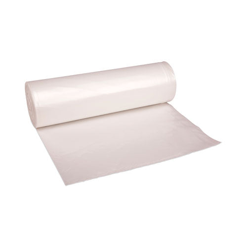 High-density Can Liners, 45 Gal, 11 Microns, 40" X 46", Natural, 25 Bags/roll, 10 Rolls/carton