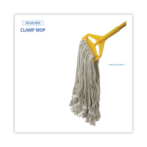 Pro Loop Web/tailband Wet Mop Head, Cotton, 24oz, White, 12/carton