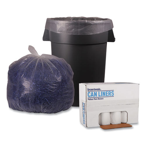 Recycled Low-density Polyethylene Can Liners, 45 Gal, 1.4 Mil, 40" X 46", Clear, 10 Bags/roll, 10 Rolls/carton