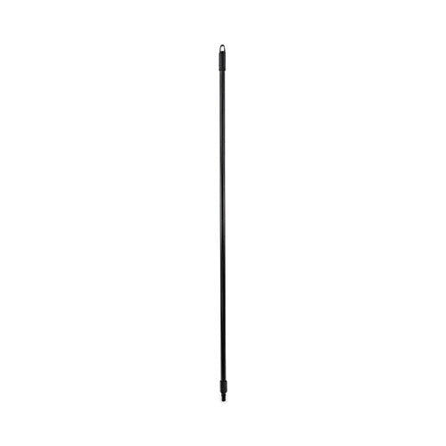 Fiberglass Broom Handle, Nylon Plastic Threaded End, 1" Dia X 60", Black