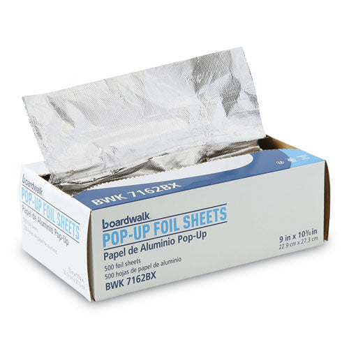 Hojas emergentes de papel de aluminio estándar, 9 x 10,75, 500/caja