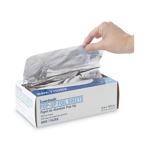 Hojas desplegables de papel de aluminio estándar, 9 x 10,75, 500/caja, 6 cajas/cartón
