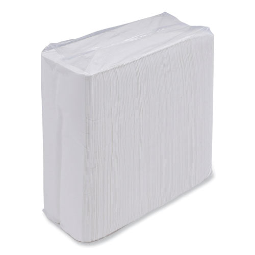 Servilletas plegables para dispensador, 12" x 7", blancas, 500/paquete, 20 paquetes/cartón