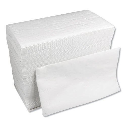 Servilletas plegables de 1/8, 2 capas, 15 X 17, blancas, 300/paquete, 10 paquetes/cartón