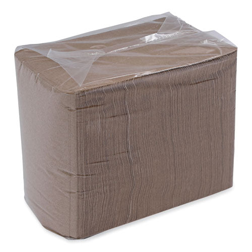 Servilletas plegables en 1/4, 1 capa, 12 X 12, Kraft, 500/paquete, 12 paquetes/cartón