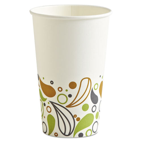 Vasos para bebidas calientes de papel impreso Deerfield, 16 oz, 50 vasos/manguito, 20 manguitos/cartón