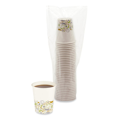 Vasos para bebidas calientes de papel impreso Deerfield, 8 oz, 20 vasos/manguito, 50 manguitos/cartón
